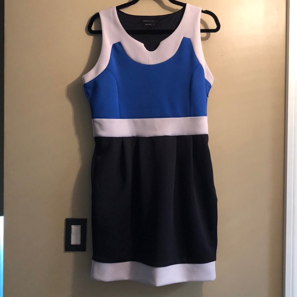 Bcbgmaxazria color blocked dress, never worn